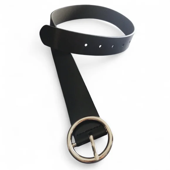 Women's Round Buckle Belt- Wild Fable Black - Womens XS -Target - Picture 6 of 8